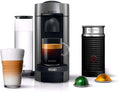 2026 Nespresso Vertuo Plus Kaffee- und Espressomaschine von De'Longhi, Grau, mit Aeroccino Milchaufschäumer