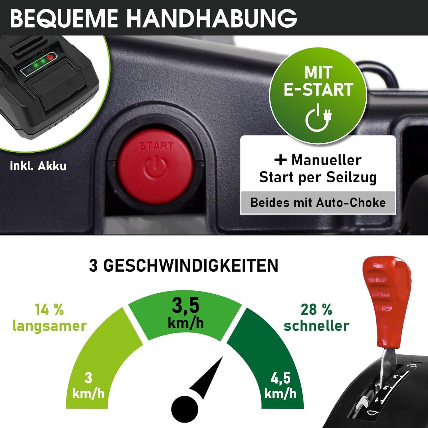 BRAST Benzin Rasenmäher Trike mit Antrieb | 5,2kW(7PS) | 53cm Schnittbreite | viele Modelle | TÜV | 4 Takt OHV Motor | 30-80mm Schnitthöhe | 60L Fangkorb | Stahlgehäuse | Speed