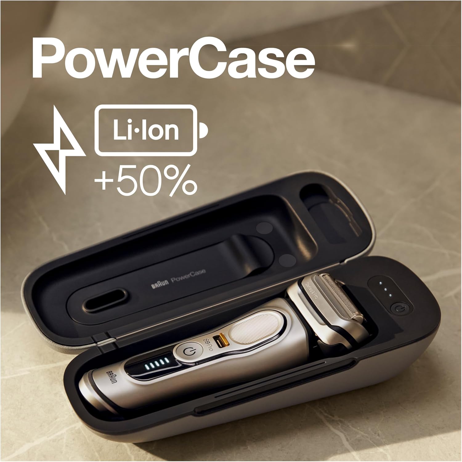 Braun Series 9 Pro Premium Rasierer Herren mit 4 1 Scherkopf, Elektrorasierer & ProLift Trimmer, PowerCase, 5-in-1 Reinigungsstation, 60 Min Laufzeit, Made in Germany, 9477cc, silber