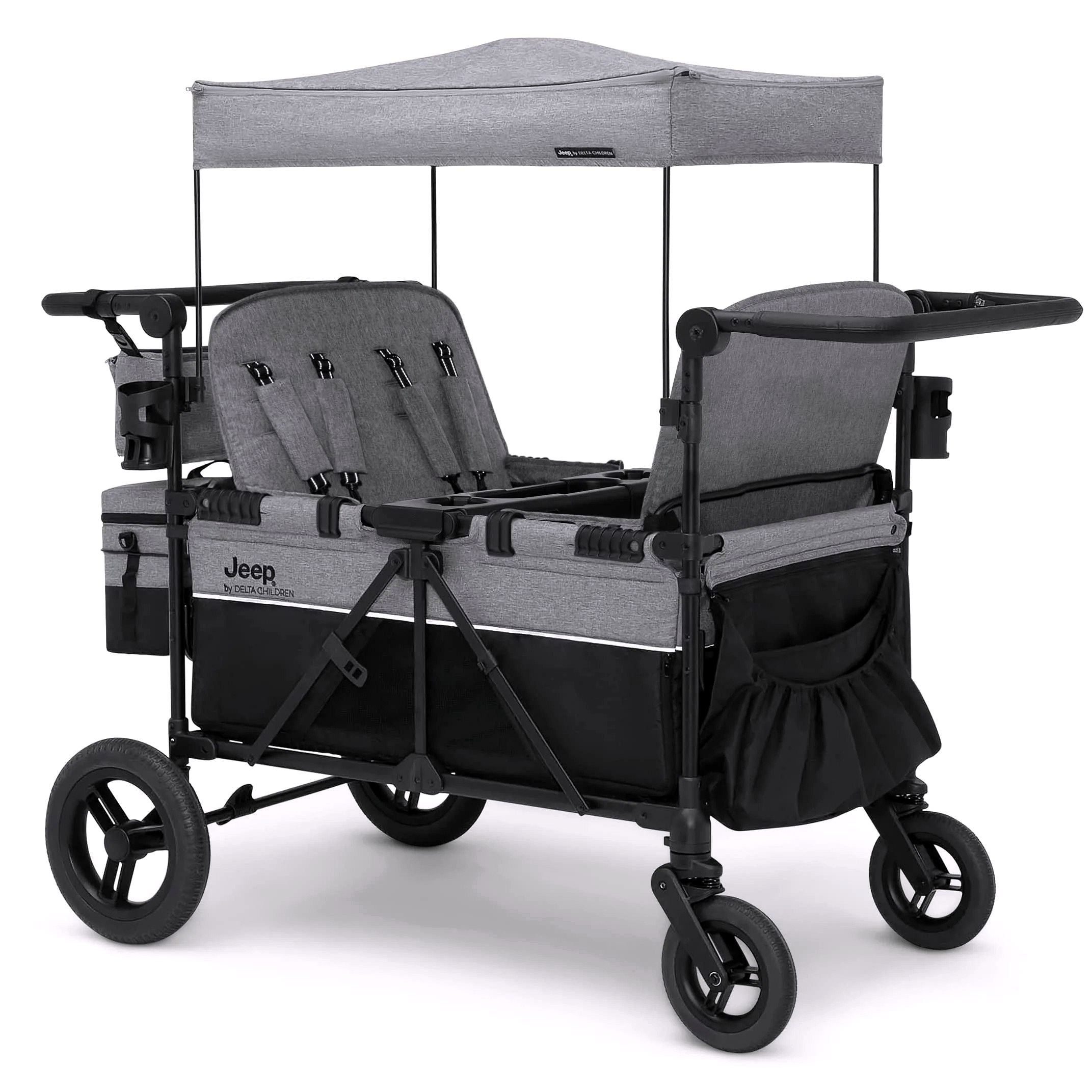 2026 Jeep Wrangler Deluxe 4-Sitzer Kinderwagen-Bollerwagen von Delta Children
