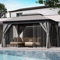 2026 LAUSAINT HOME Outdoor-Pavillon 10 × 13 ft mit Expansionsankern – Robuster Gartenpavillon für Terrasse & Garten