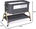 2026 Babywiege / Beistellbett mit Schaukelfunktion, Matratze & Rollen – 3-in-1 für Neugeborene