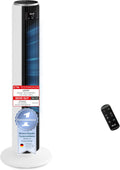 Levoit - DC Motor Tower Fan - 20 dB Sehr leiser Ventilator - 4 Modi/12 Stufen/12 Stunden Timer - Ventilator mit Fernbedienung und Kühlung - Tower Ventilator mit 7,9 m/s Geschwindigkeit - 26 W Standventilator