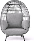 2026 Best Choice Products Wicker Egg Chair – Übergroßer Indoor- & Outdoor-Loungesessel für Terrasse, Garten & Wohnzimmer